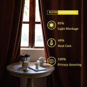 YOFUN luxury velvet curtains with thermal insulation feel enriching the living room ambience