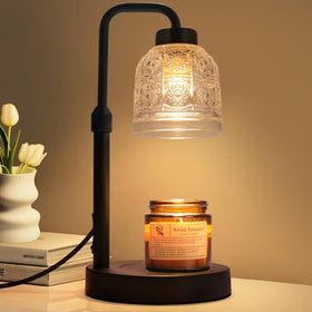 Yohonk candle warmer base with grooved design for jar candle storage
