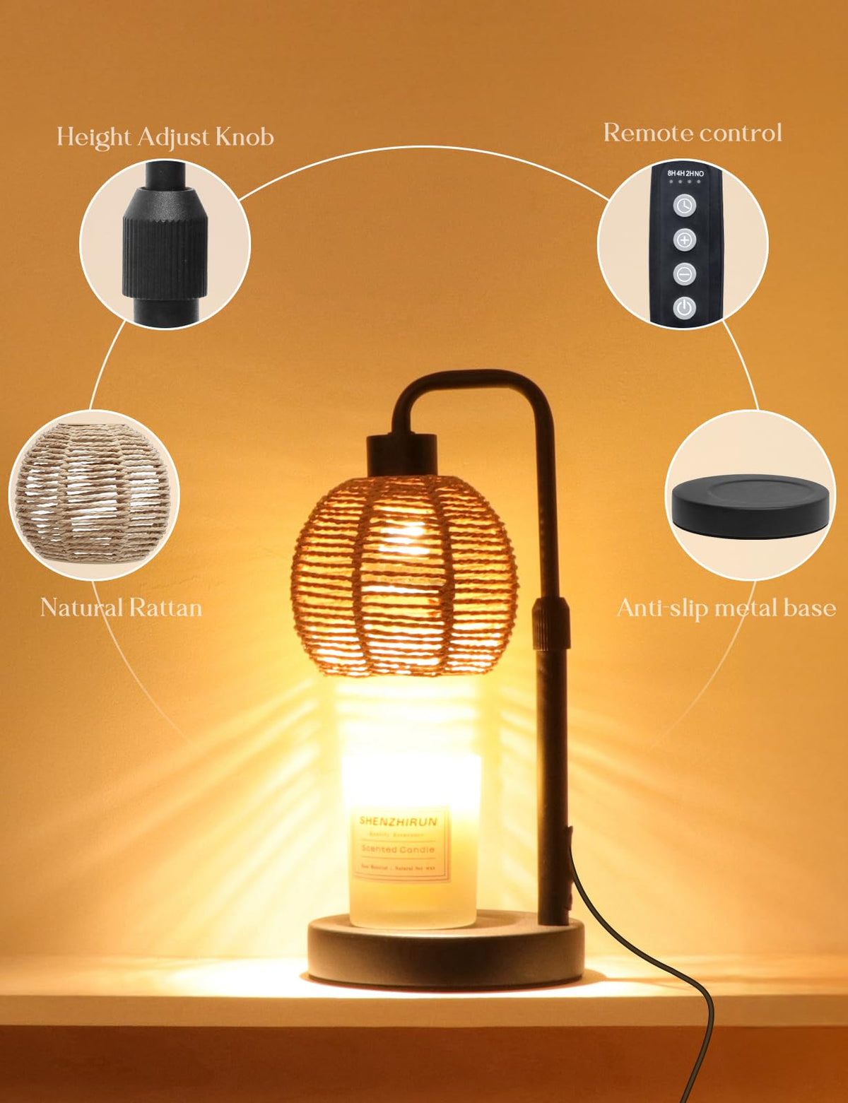 Yohonk safe-for-kids-pets design reduces open flame risk.