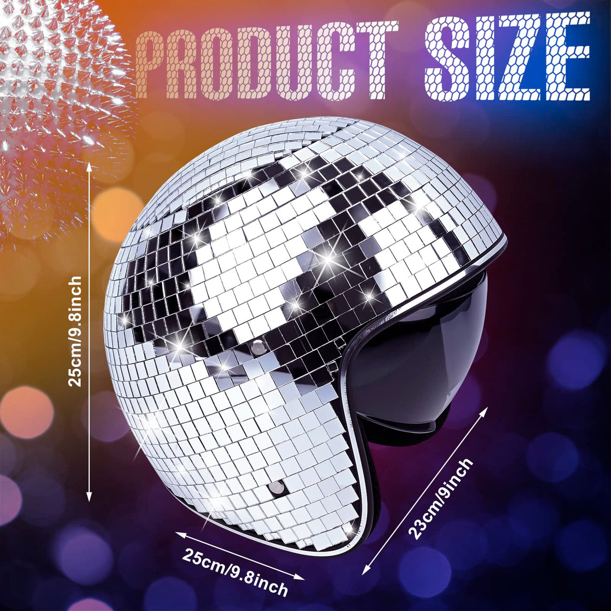 Yoiemivy disco helmet makes the crowd aware with reflective patches at bars and events.