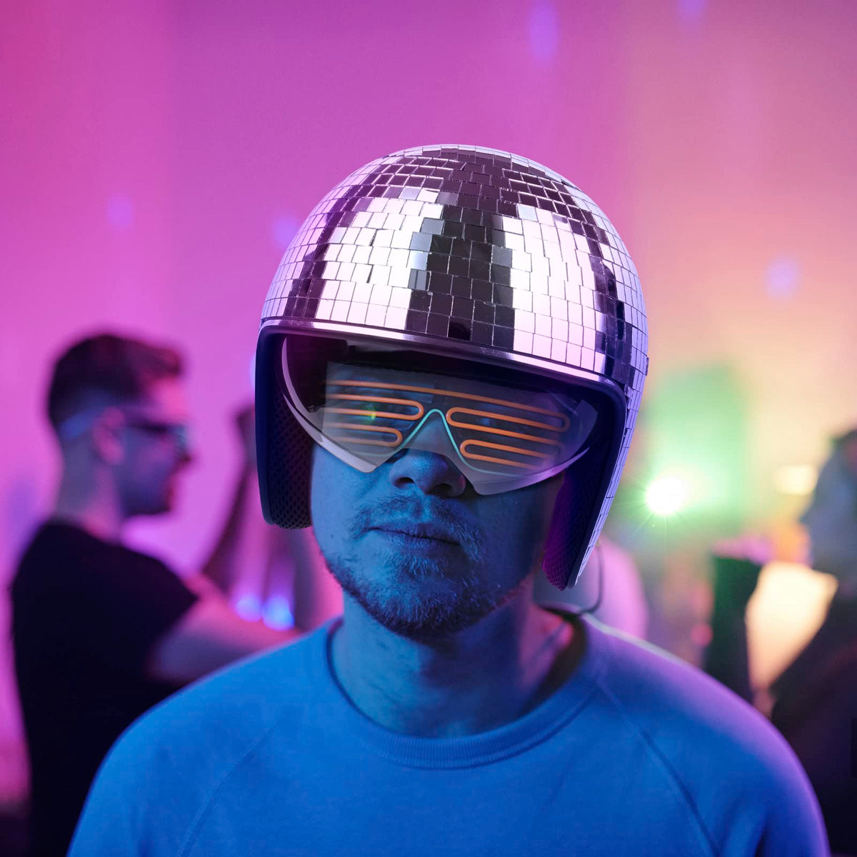 Yoiemivy disco helmet doubles as unique decor for themed parties and celebrations.