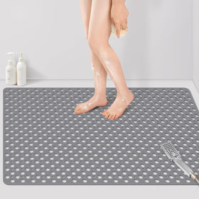 Yolife large shower mat laid flat showing full coverage for safer showers