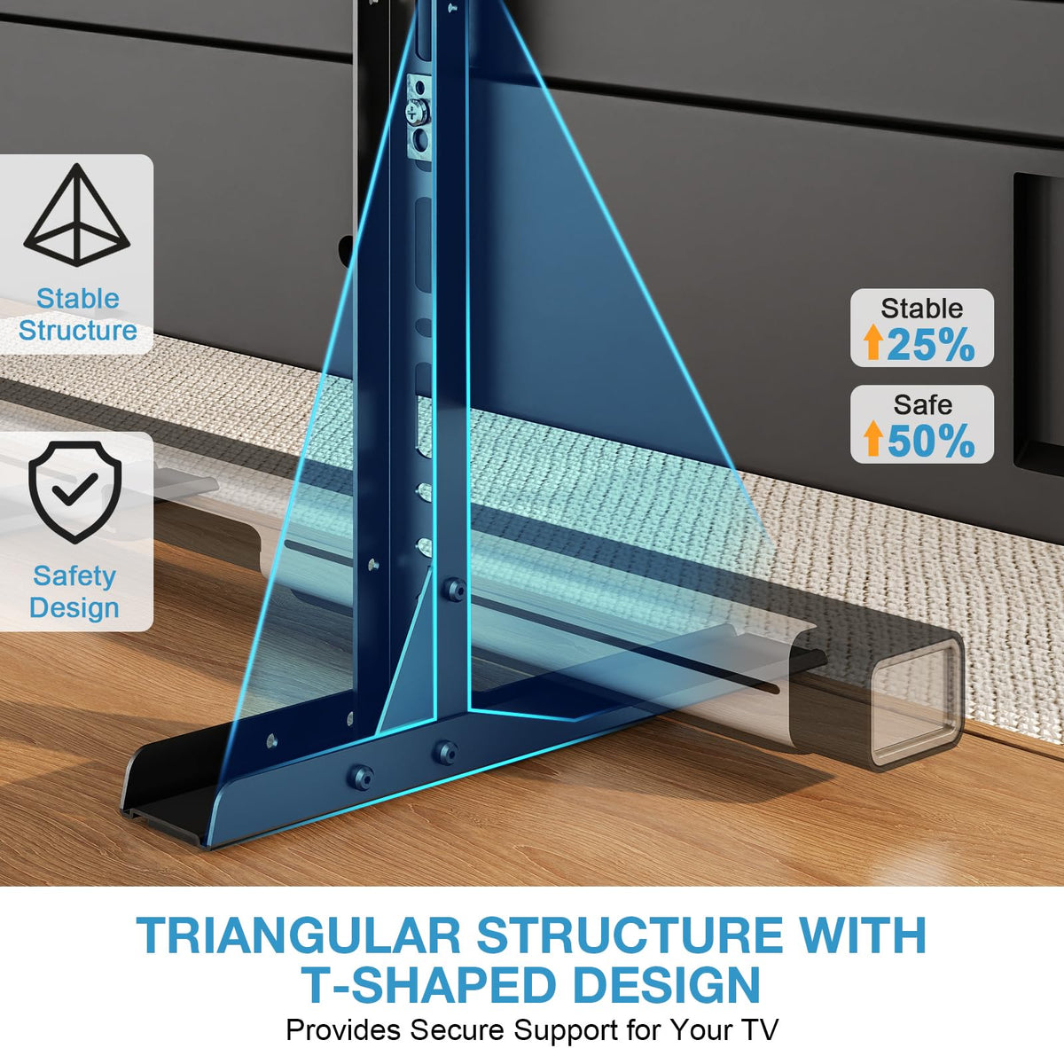No-drill setup demonstrates quick, tool-free installation.