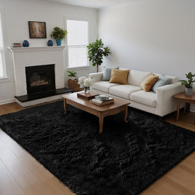 Yongyangjuxin fluffy rug provides soft texture in living rooms for cozy seating areas.