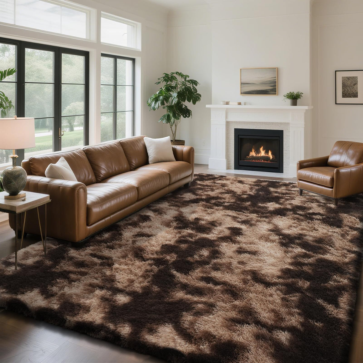 Yongyangjuxin shag rug in living room setup for cozy ambience