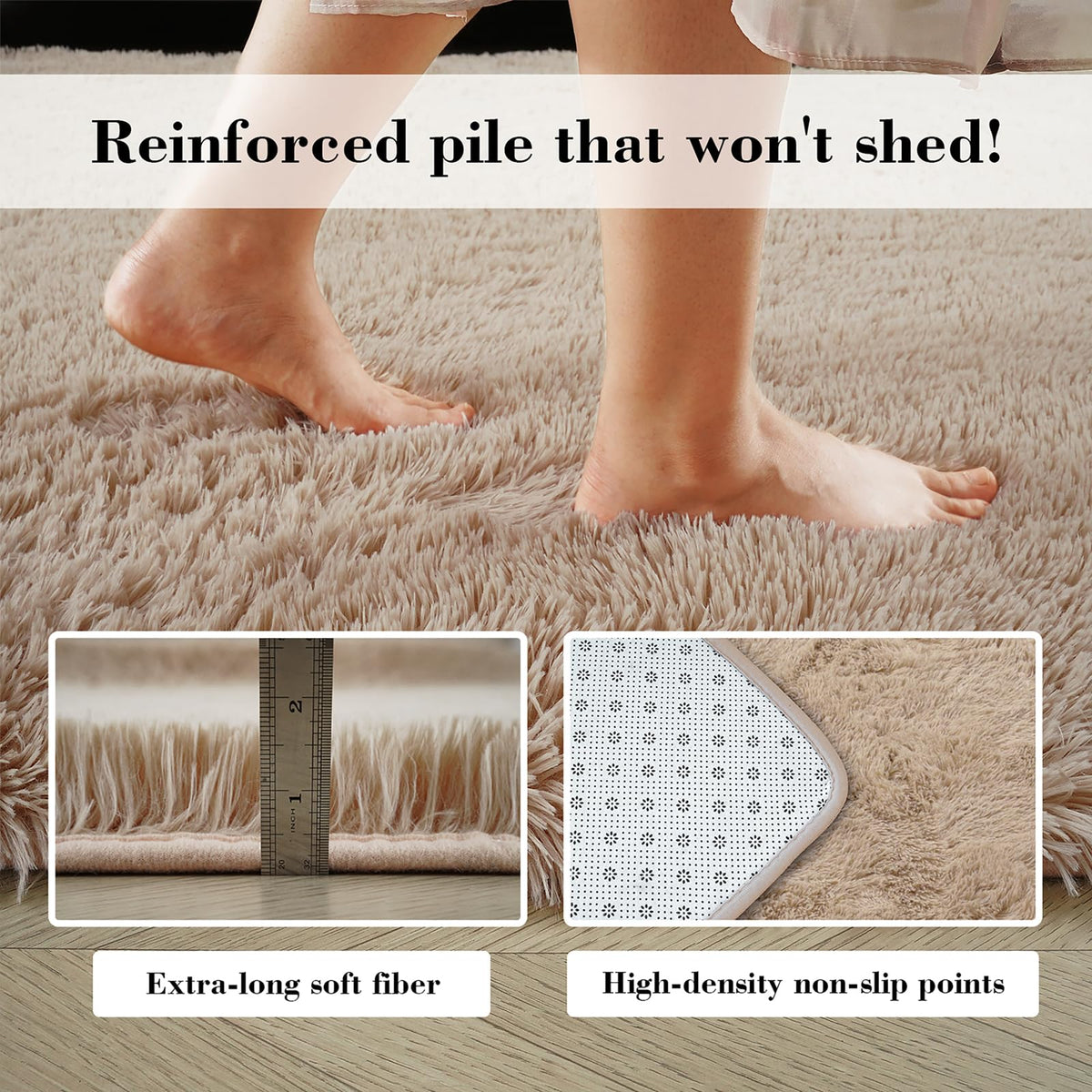 Yongyangjuxin fluffy rug shag kids and pets safe for playrooms.