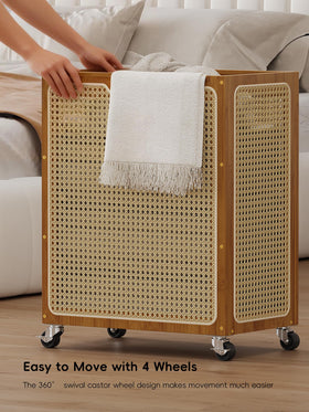 Yonscess synthetic rattan panels provide visibility and moisture resistance.