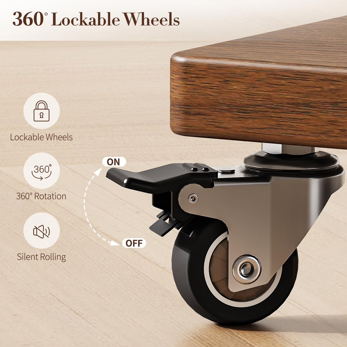 All-in-one storage with rod, hooks, and shelves in one stand.