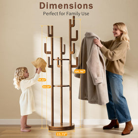 Yoobure coat rack with 3 shelves for bags and accessories within reach