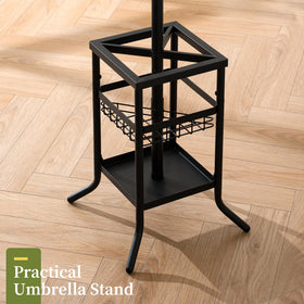 Yoobure metal coat rack frame shows sturdy construction for daily use.