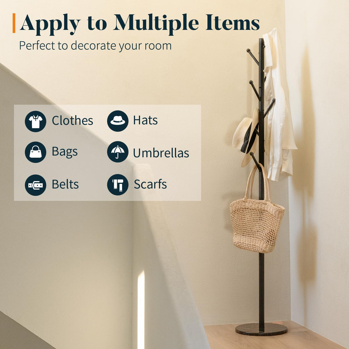 Yoobure Coat Rack modern hall tree complements contemporary decor