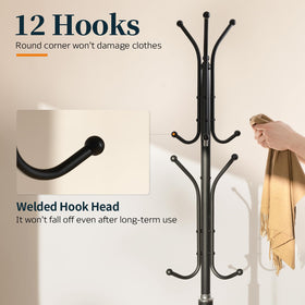 Yoobure space-saving coat rack designed for corner placement