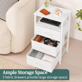 Yoobure compact night stand saves space in small bedrooms.