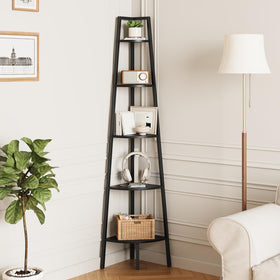 Yoobure corner shelf assembly guide highlights quick setup and sturdy frame.