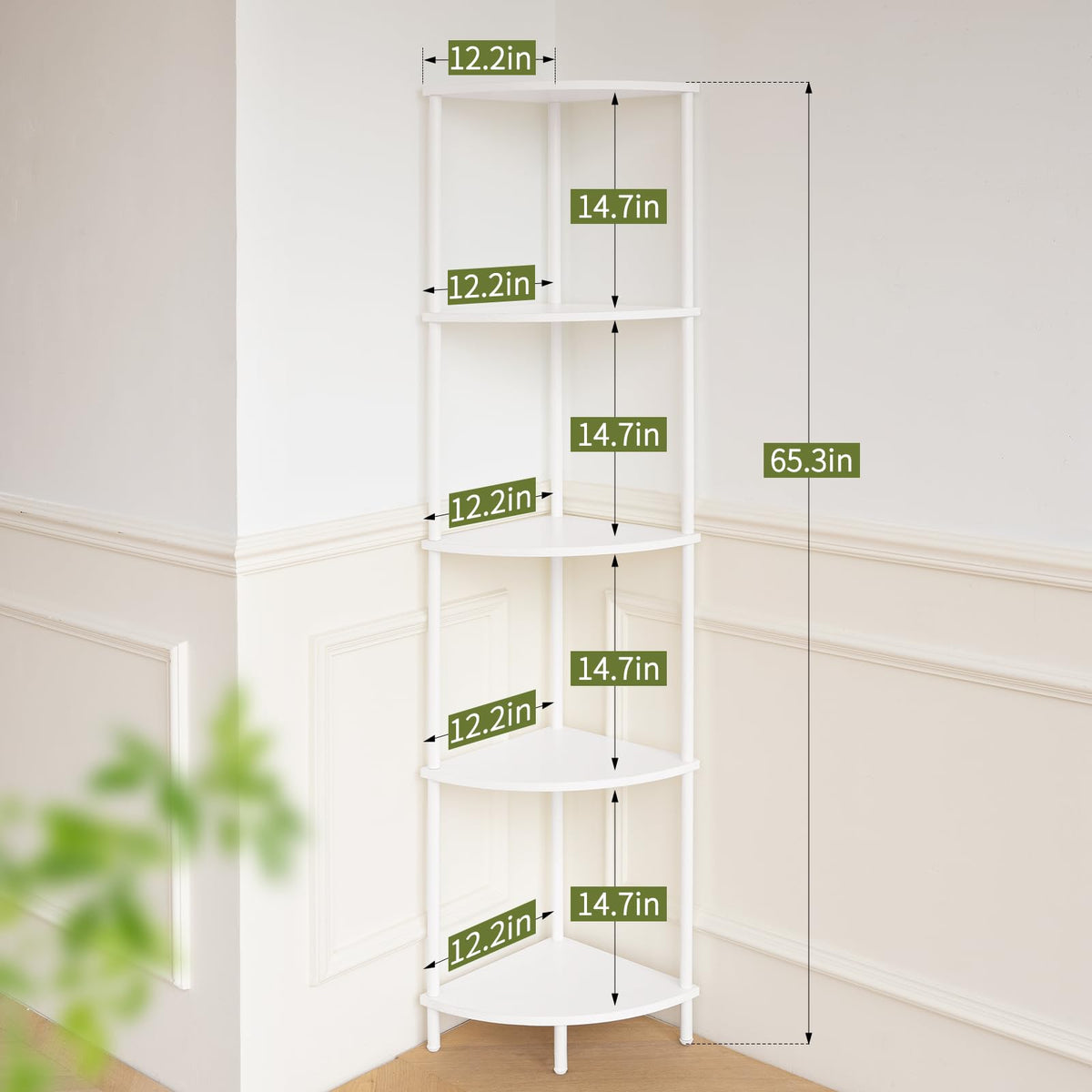Yoobure corner shelf stand front display suitable for showcasing decor