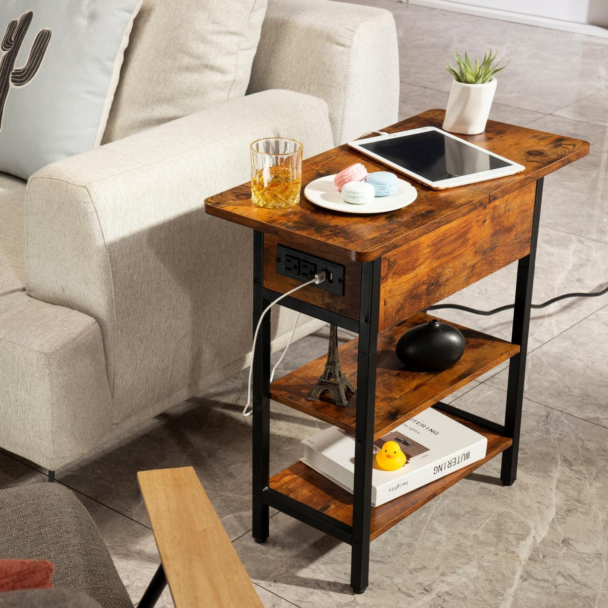 Yoobure end table suitable for living room or bedroom to save space
