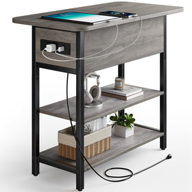 Yoobure end table charging station with USB ports keeps devices charged within reach