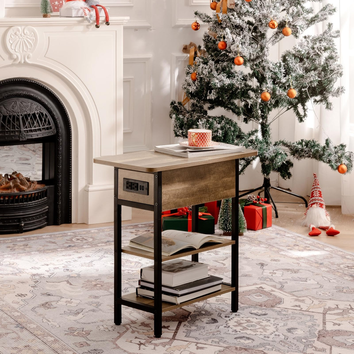Yoobure end table durable materials closeup highlighting sturdy construction