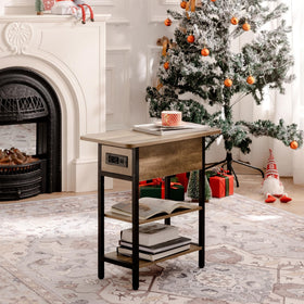 Yoobure end table durable materials closeup highlighting sturdy construction