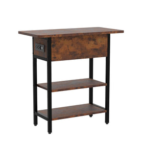 Yoobure end table two-tier shelves for organized storage