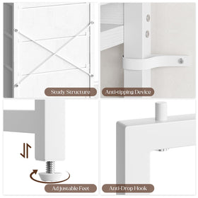 Yoobure hanging rack with reversible design adapts to left or right orientation.