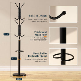 Yoobure heavy-duty coat stand with rust-resistant finish