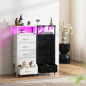 Yoobure LED night stand emits ambient lighting for mood and reading.