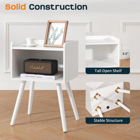 Yoobure mid-century nightstand rounded edges reduce bumps during use