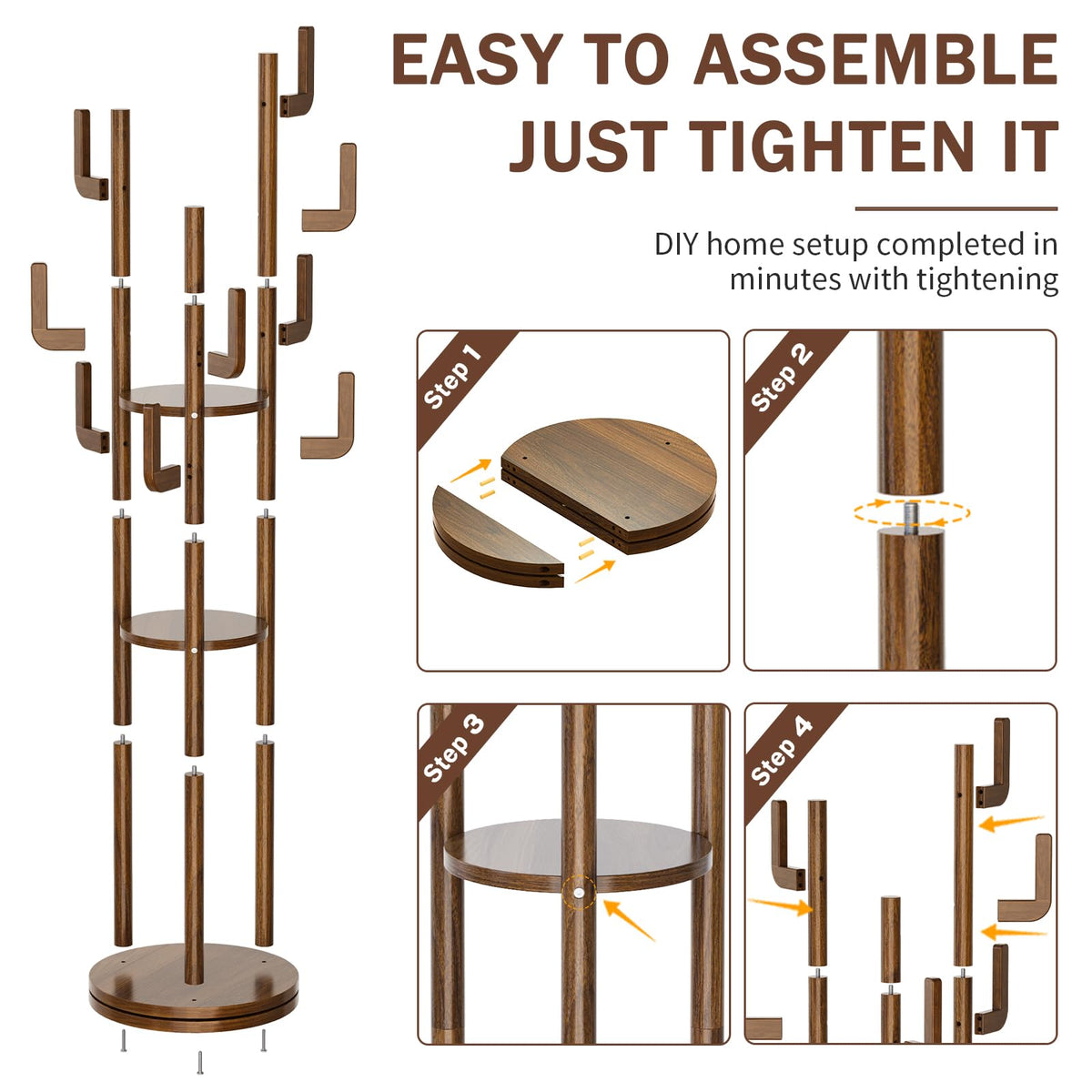 Yoobure modern wood finish complements various decor styles