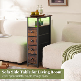 Yoobure nightstand with waterproof wood finish for easy cleaning