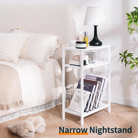 Yoobure narrow side table with adjustable feet for stable placement