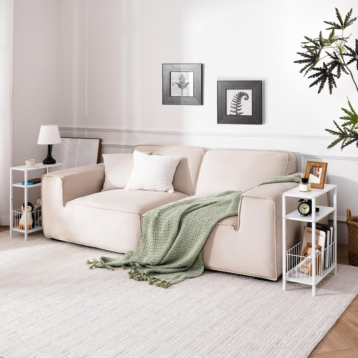 Yoobure white finish design enhances any room style