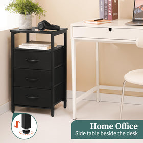 Yoobure night stand in a cozy bedroom setup for bedtime routines
