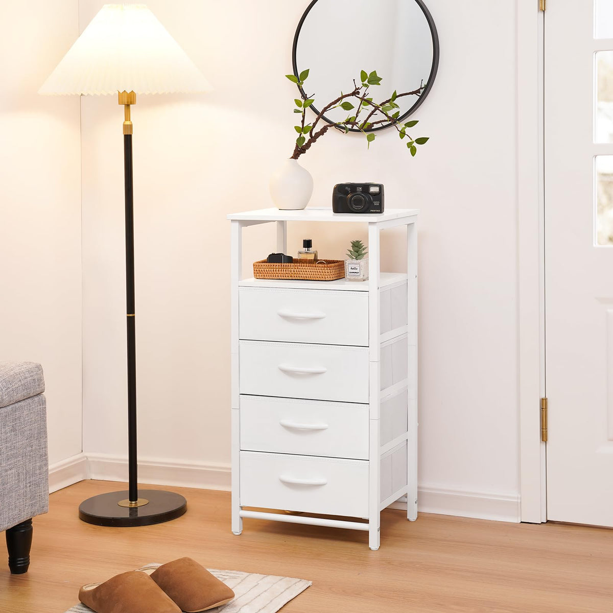 Yoobure night stand fits compact bedrooms and apartments