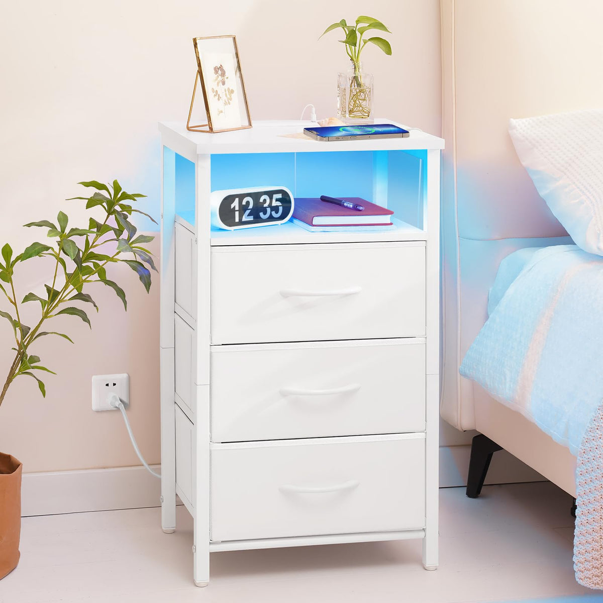 Yoobure night stand charging station simplifies charging with USB ports.