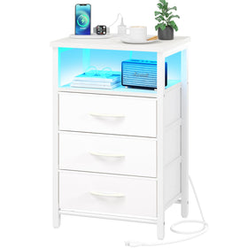 Yoobure night stand LED colors showcase ambient lighting for a calm bedtime.