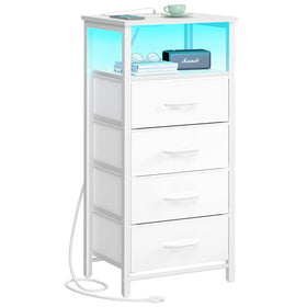 Yoobure night stand with LED light boosts ambiance beside the bed