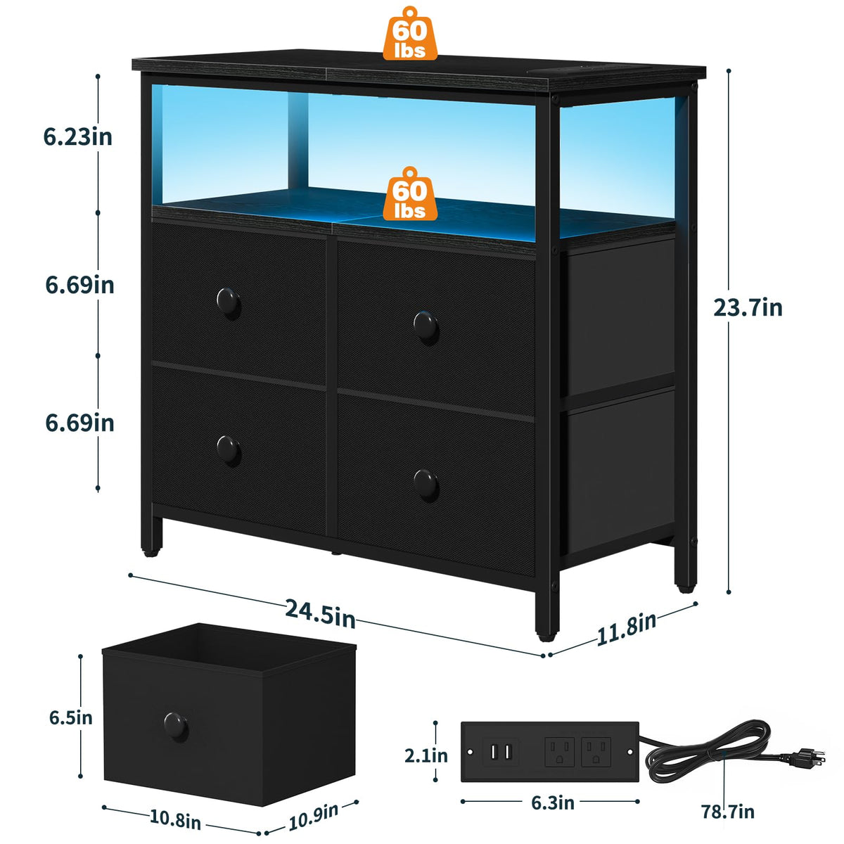 Yoobure night stand LED strip for mood lighting with app control.