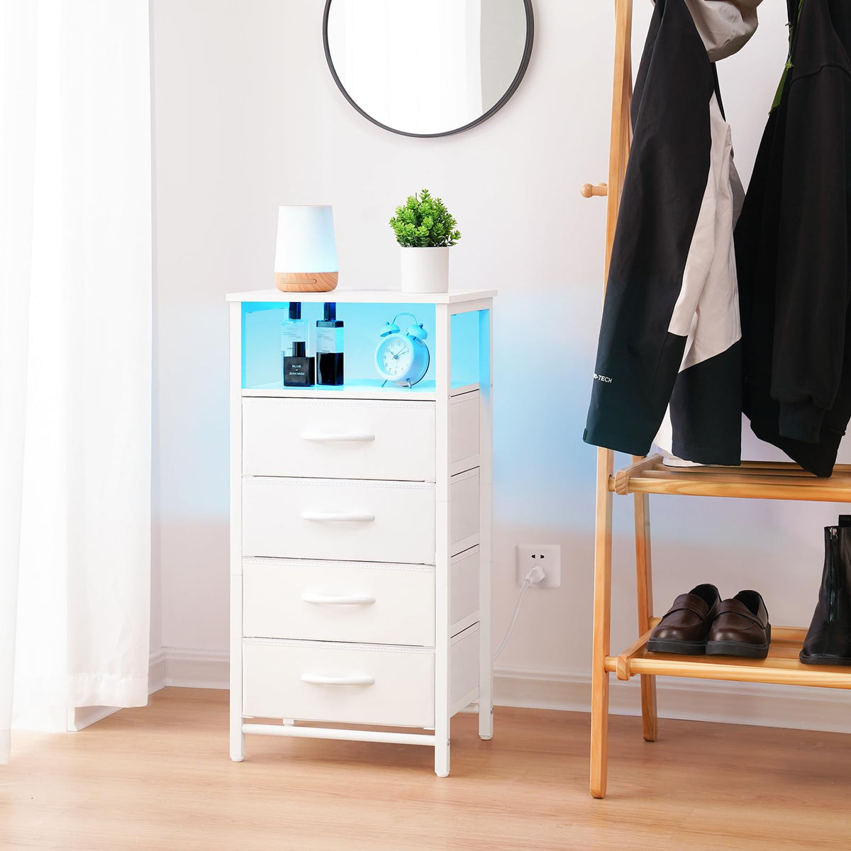 Yoobure night stand outlets and USB ports simplify charging