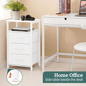 Yoobure white finish night stand complements any room style.