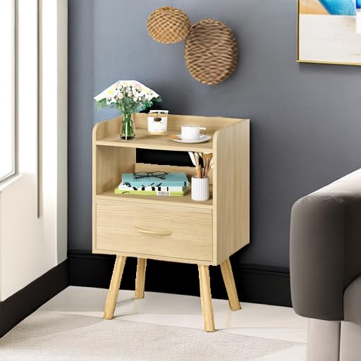 Yoobure nightstand back panel adds stability and keeps drawer aligned.