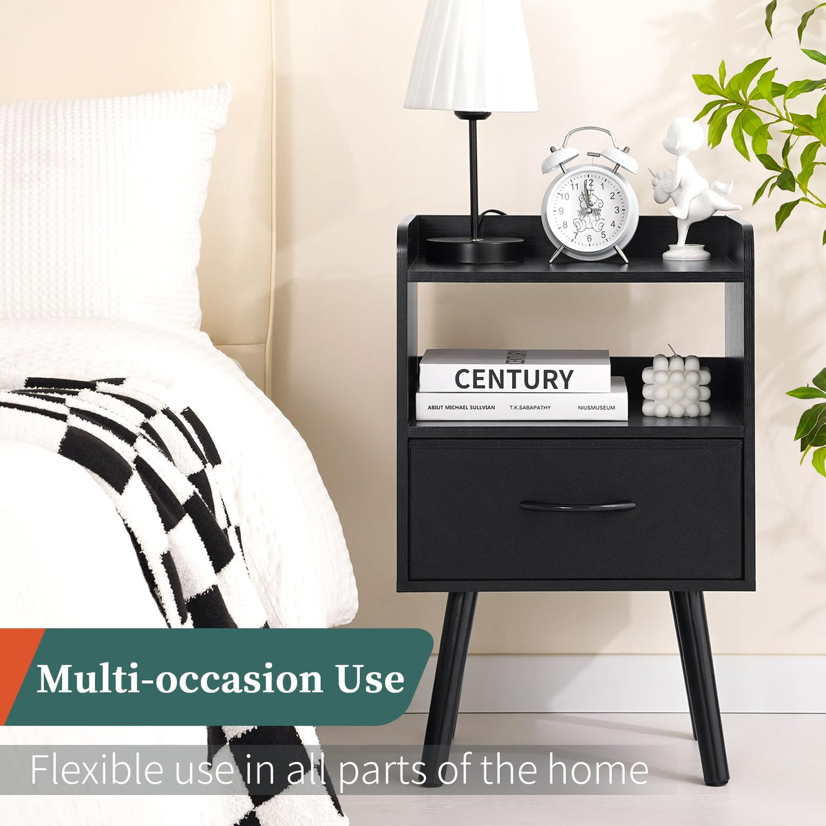 Yoobure nightstand easy assembly with included tools and guide.