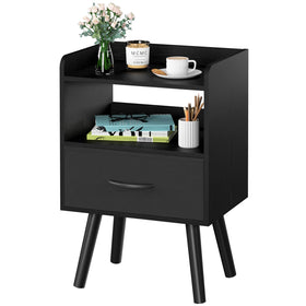 Yoobure nightstand with fabric drawer offers private bedside storage.