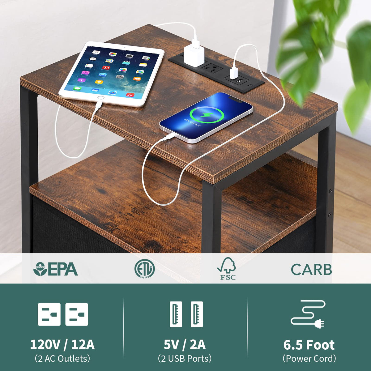 Yoobure nightstand fabric drawers organize keys and remotes neatly