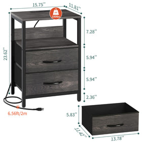 Yoobure nightstand adjustable feet offer wobble-free stability on uneven floors.