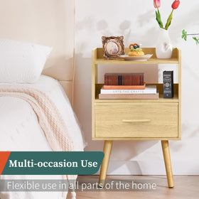 Yoobure 2-tier nightstand suits bedrooms, living rooms, or offices.