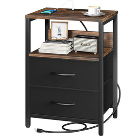 Yoobure nightstand with charging station for convenient bedside device charging