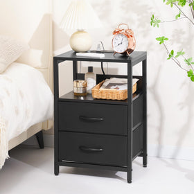 Yoobure nightstand wood texture highlights sturdy construction and long-lasting use.