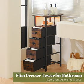 Yoobure tall slim nightstand fits in small spaces like dorm rooms