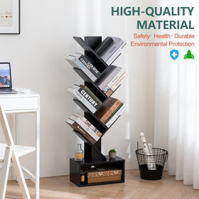 Yoobure Tree Bookshelf in a living room setup for easy book access and display